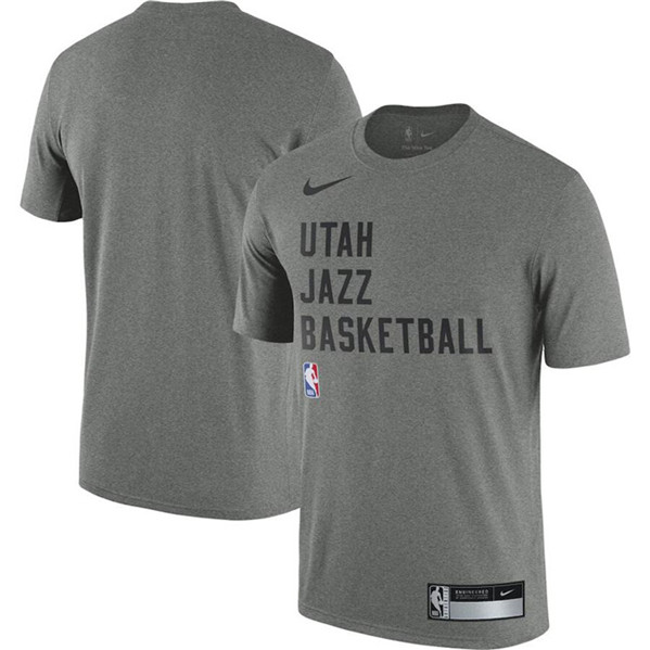 Men's Utah Jazz Heather Gray 2023/24 Sideline Legend Performance Practice T-Shirt